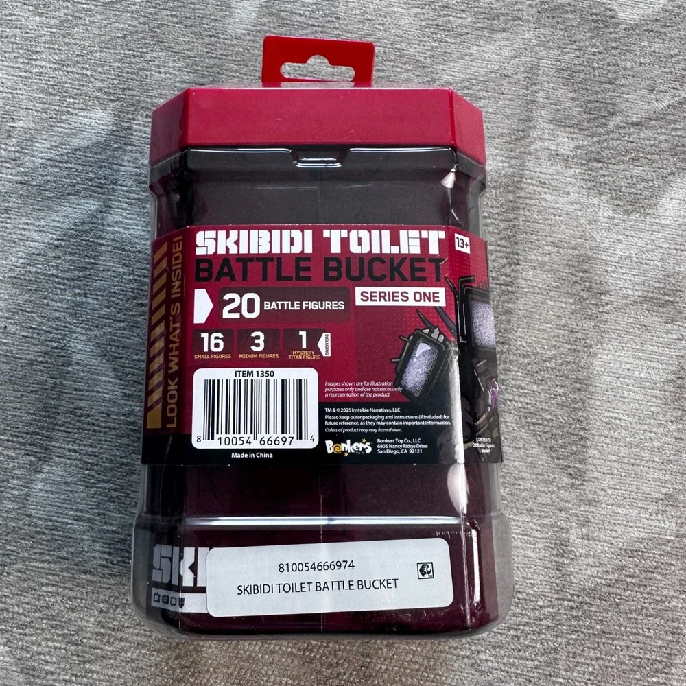 Skibidi Toilet Battle Bucket Series 1 Bonkers Toys 20 Figures Mystery Titan Lot‎